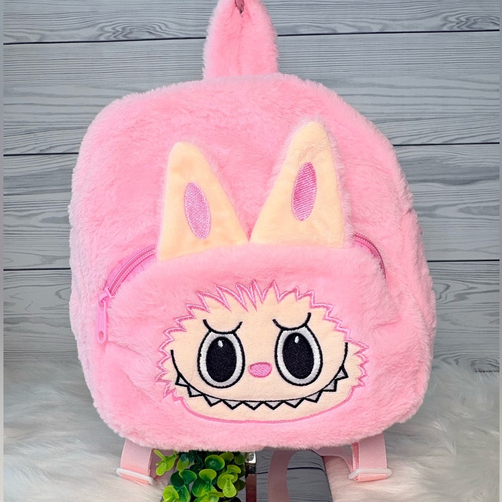Pink Labubu Plush‎ Backpack